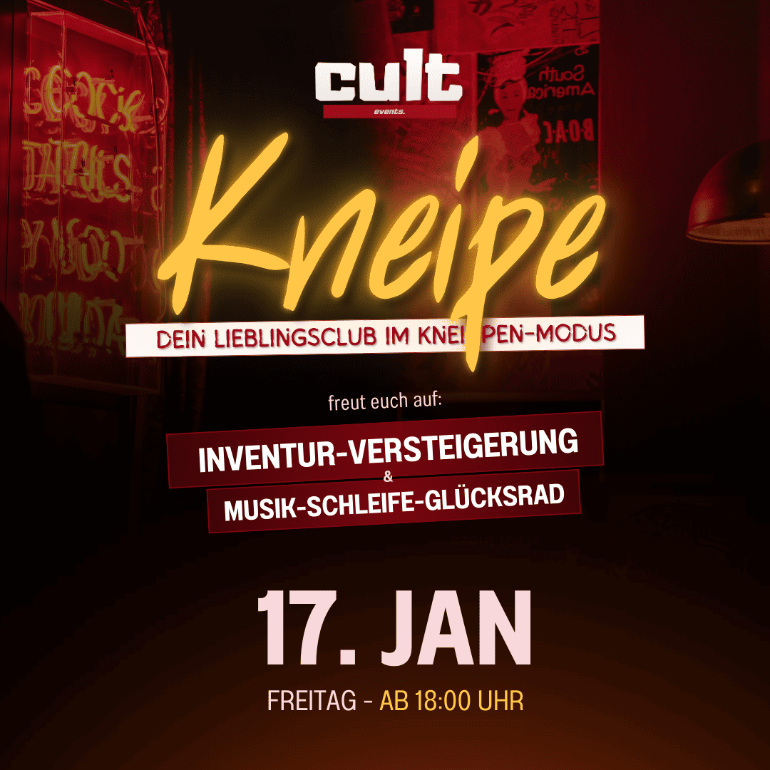 Cult Kneipe Flyer am 17.01.2025